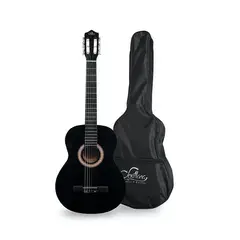 SEVILLANA - Guitarra Acústica 34 Para Niños Negra Con Funda