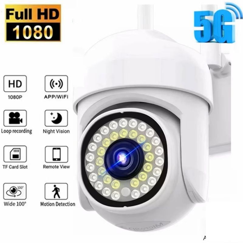 GENERICO - Cámara de Seguridad IP WiFi 1080P Visión Nocturna y Detección de Movimiento