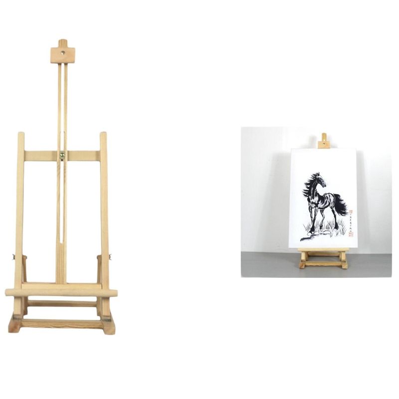 GENERICO - Caballete Grande Madera Pino 28x32x76cm