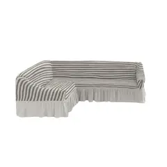 GENERICO - Funda Cubre Sillón Sofá Turco Tipo L Diseño Lineal