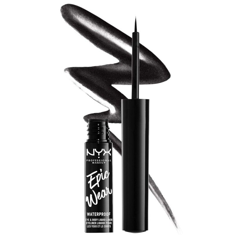GENERICO - Delineador Liquido  Metalico waterproof - 01 Black Metal