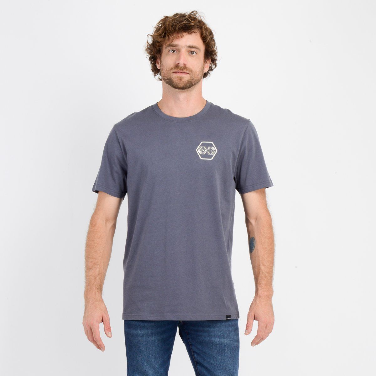 O'NEILL - POLERA MANGA CORTA ETNIC  GRIS OSCURO