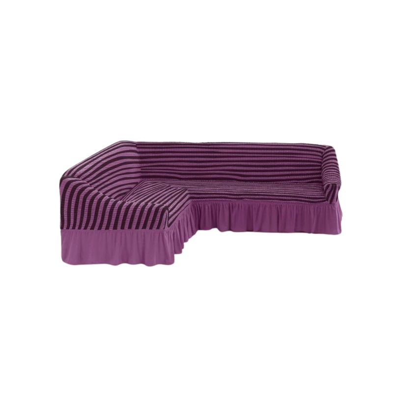 GENERICO - Funda Cubre Sillón Sofá Turco Tipo L Diseño Lineal