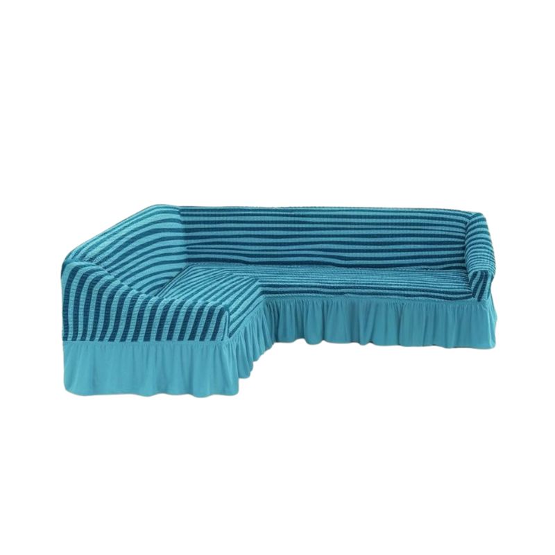 GENERICO - Funda Cubre Sillón Sofá Turco Tipo L Diseño Lineal