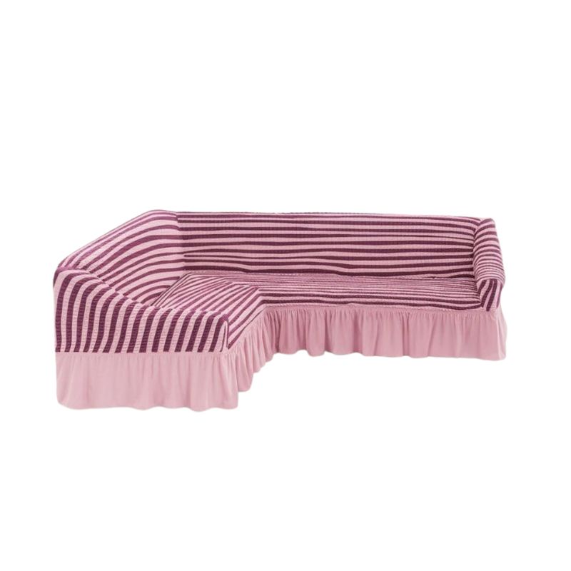 GENERICO - Funda Cubre Sillón Sofá Turco Tipo L Diseño Lineal
