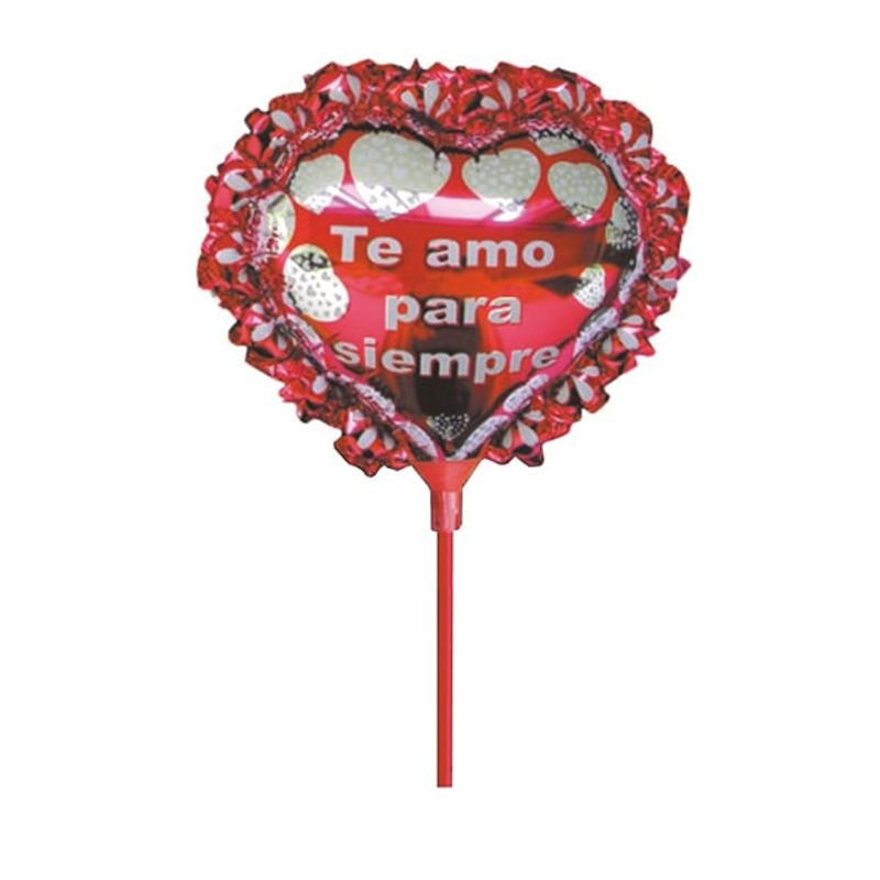 GENERICO - GLOBO METALICO 14.5 CORAZON TE AMO PARA SIEMPRE ROJO X1 UNI
