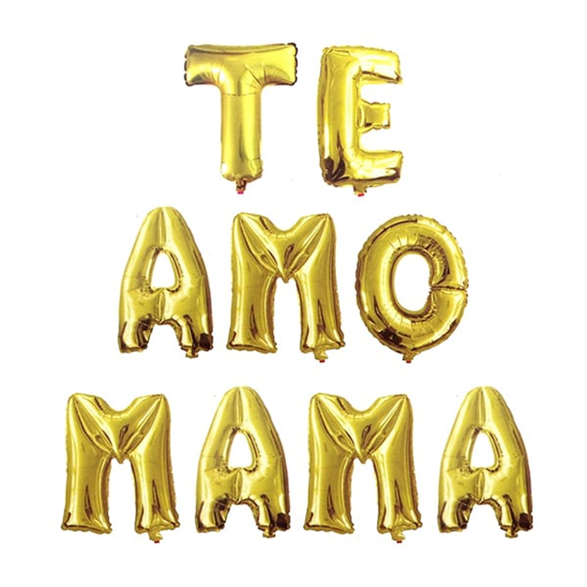 GENERICO - GLOBO METALICO 16' TE AMO MAMA DORADO X1 UNI