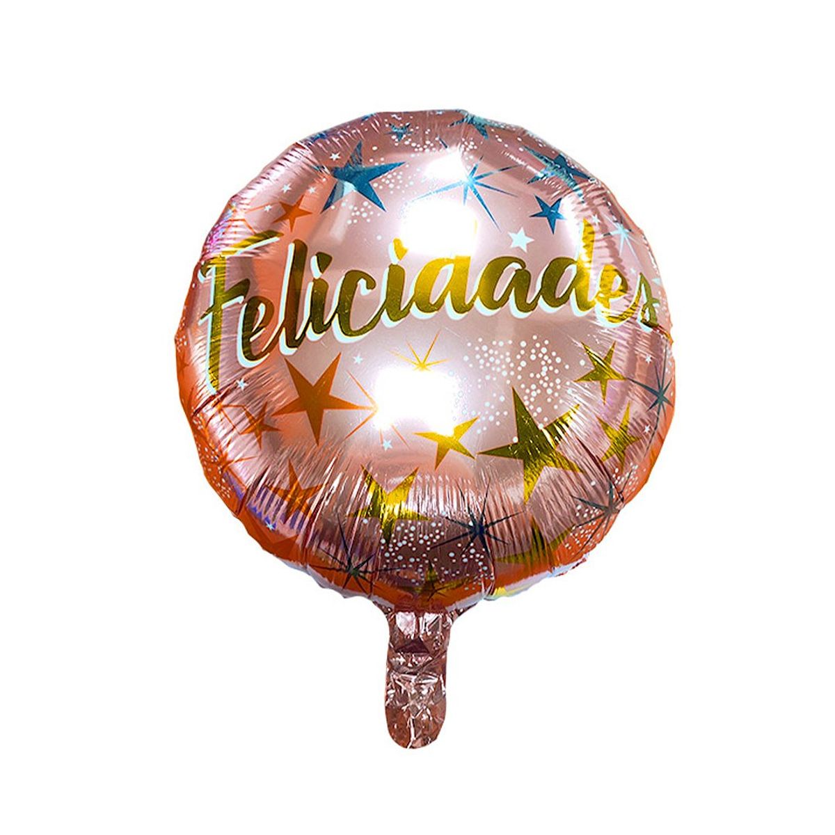 GENERICO - GLOBO METALICO 18 FELICIDADES ROSADO X50 UNI