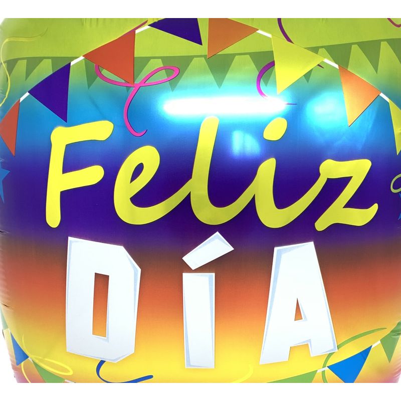 GENERICO - GLOBO METALICO 18 FELIZ DIA BANNER X1 UNI