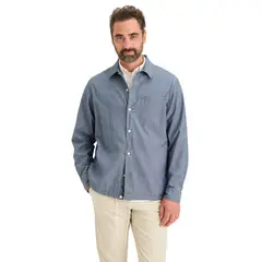 DOCKERS - Camisa Hombre Coach's Relaxed Fit Azul