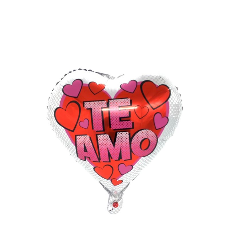 GENERICO - GLOBO METALICO 18 TE AMO DOTS X1 UNI