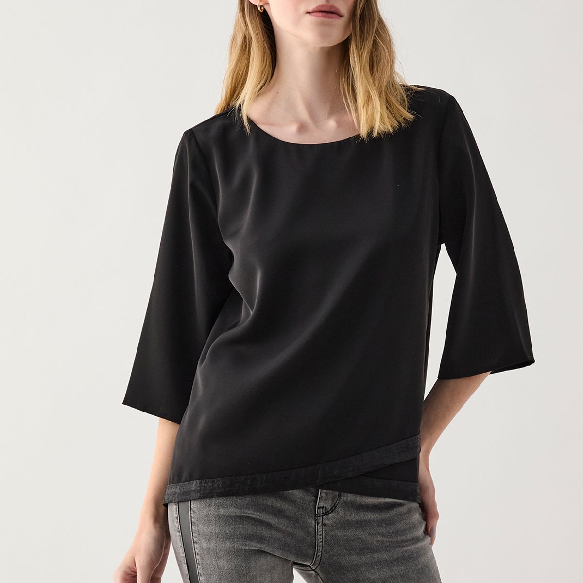 ASH - Blusa Manga Larga Negro Mujer Ash