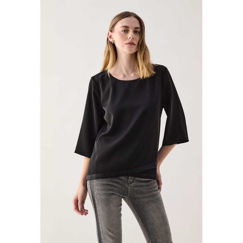ASH - Blusa Lisa Negro Ash