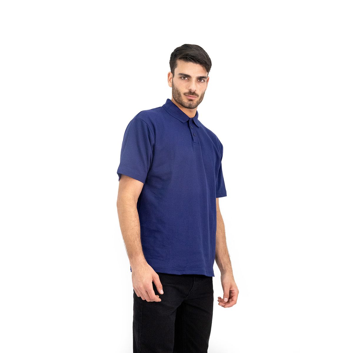 QUEBEC - Polera Pique Quebec Manga Corta Azul Hombre