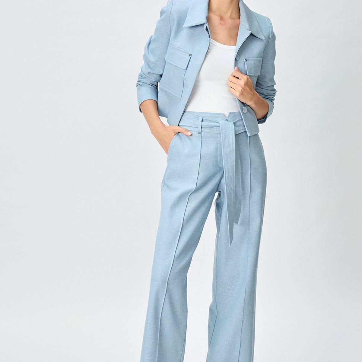 IO - Pantalon Celeste Mujer Io