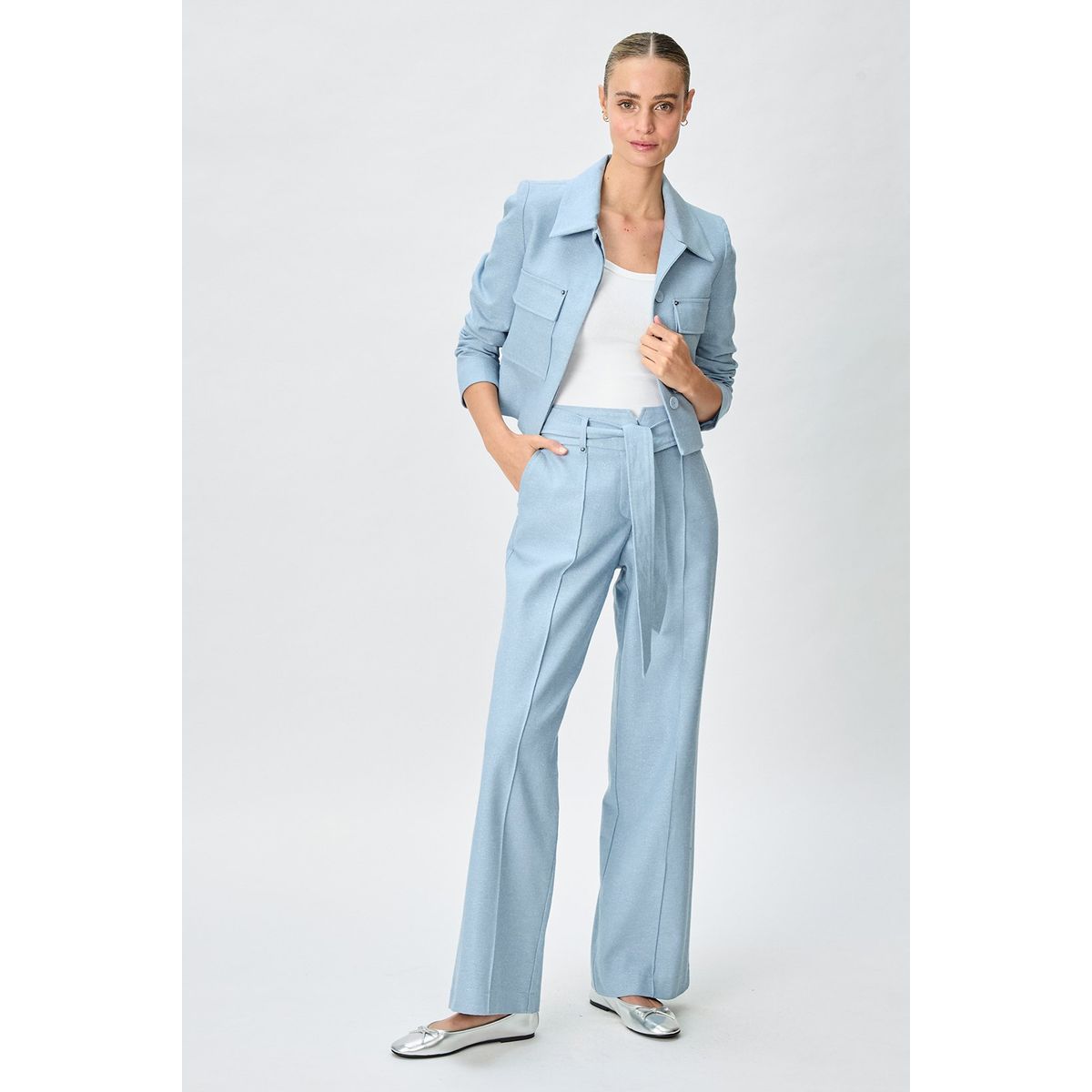 IO - Pantalon Celeste Mujer Io