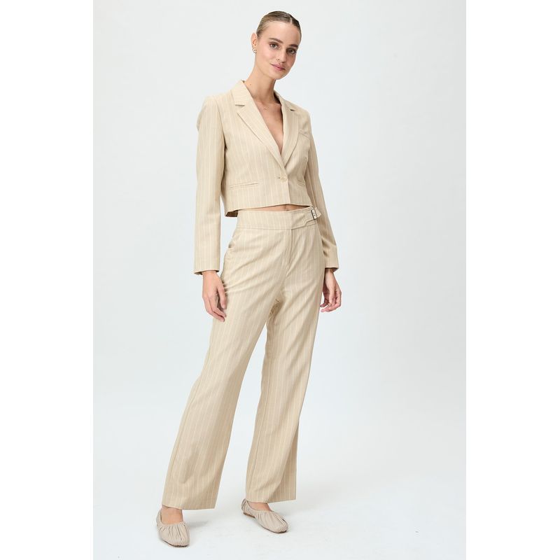 IO - Pantalon Beige Mujer Io