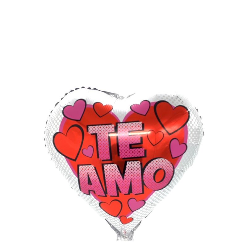 GENERICO - GLOBO METALICO 18 TE AMO DOTS X50 UNI
