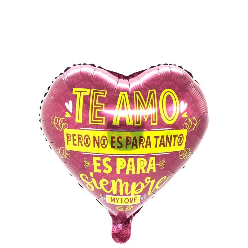 GENERICO - GLOBO METALICO 18' TE AMO PARA SIEMPRE X5O UNI