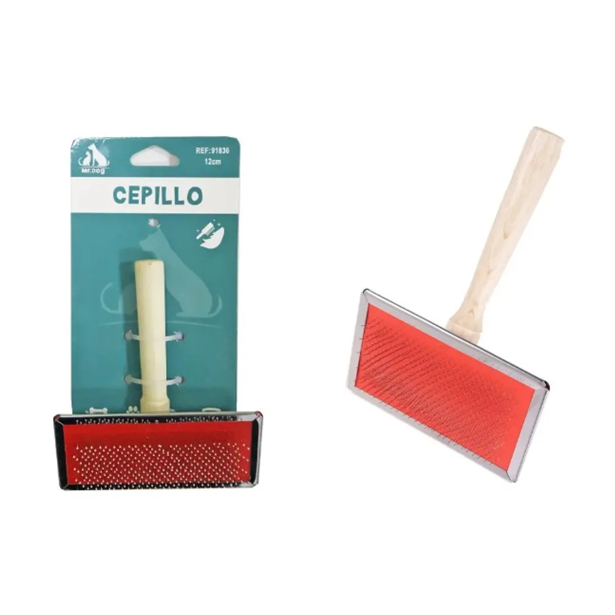 GENERICO - Cepillo Con Agujas Finas 12Cm Para Mascotas