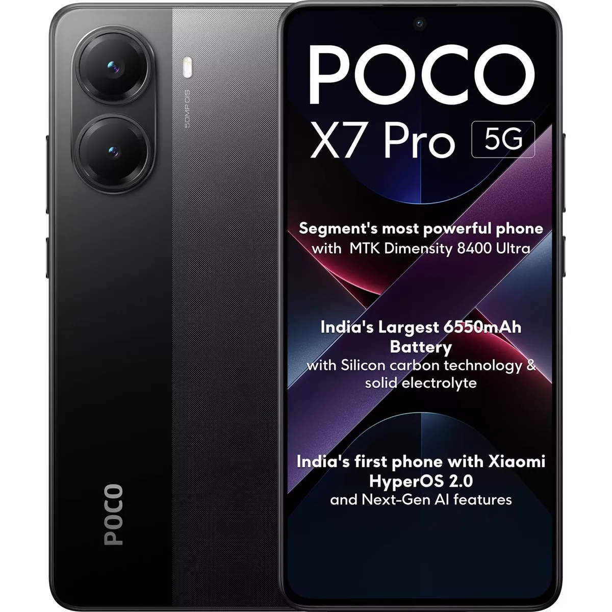 XIAOMI - Xiaomi Poco X7 Pro 5g Ram 12gb+ 512gb Ip69 Resistente Agua NFC -Black