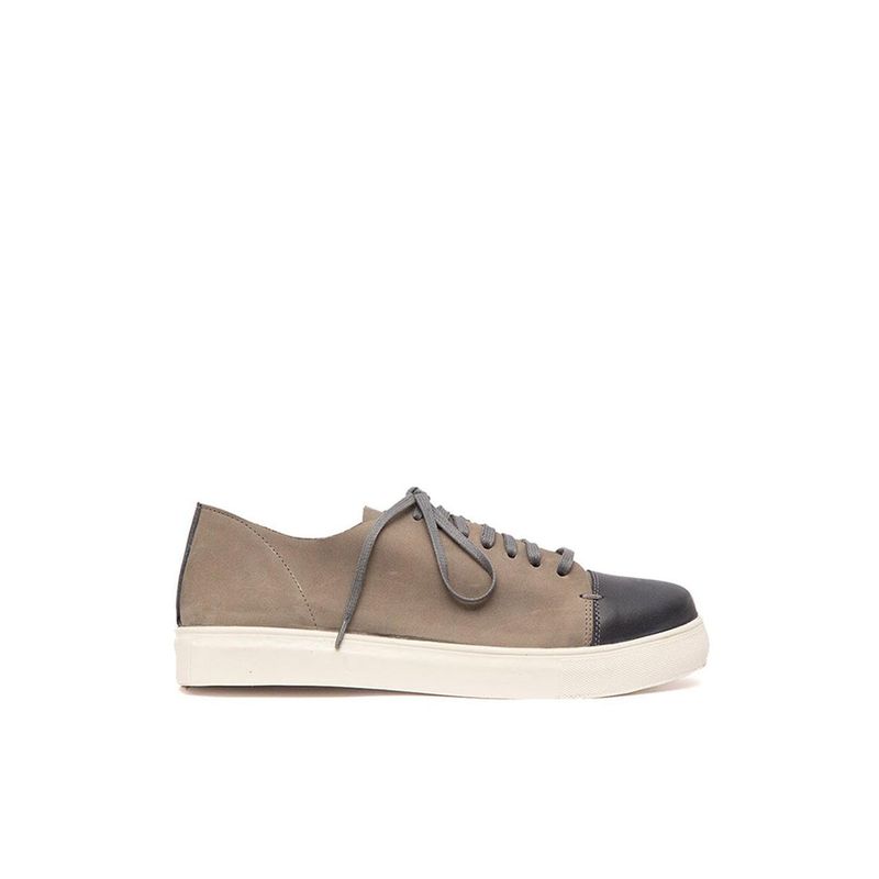 GIANI DAFIRENZE - Zapatilla Hombre De Cuero Toro C1 Gris Azul