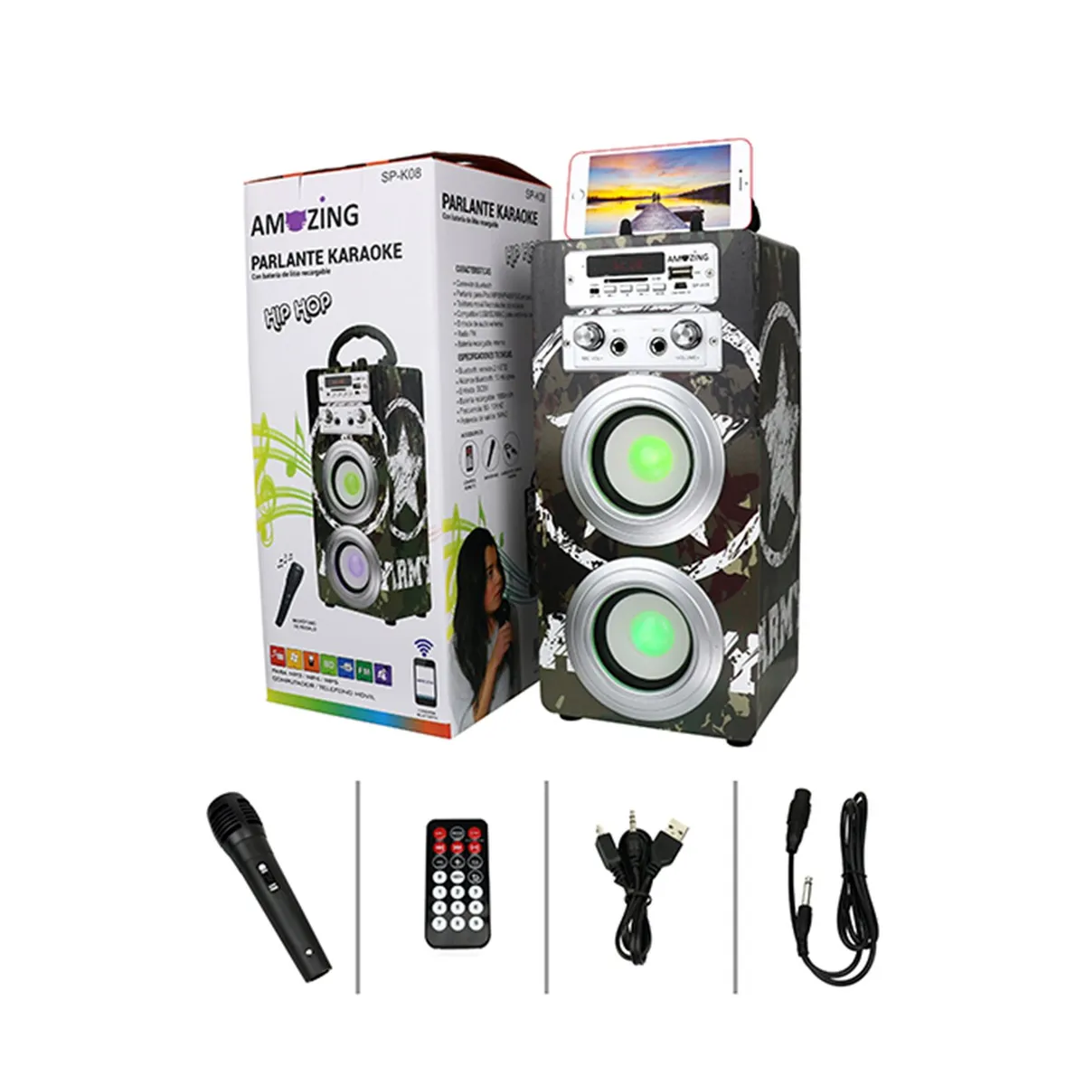 AMAZING - Parlante Karaoke Bluetooth Recargable Star