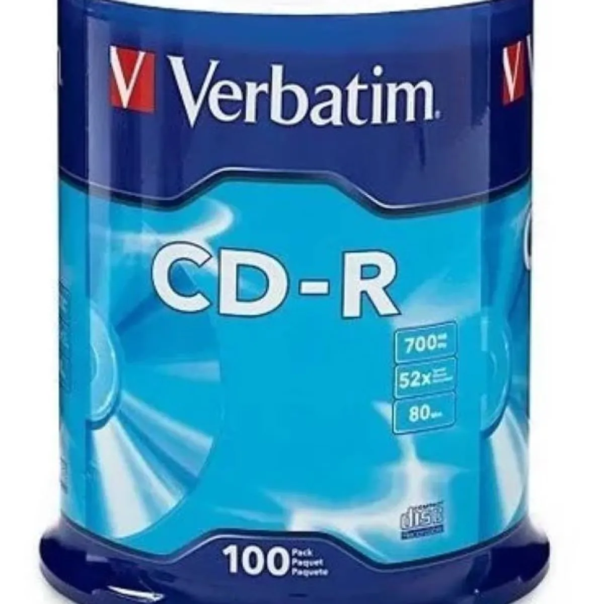 VERBATIM - Pack Cds Grabables Disco Verbatim 100u Cd-r 700 Mb 80 Minuto
