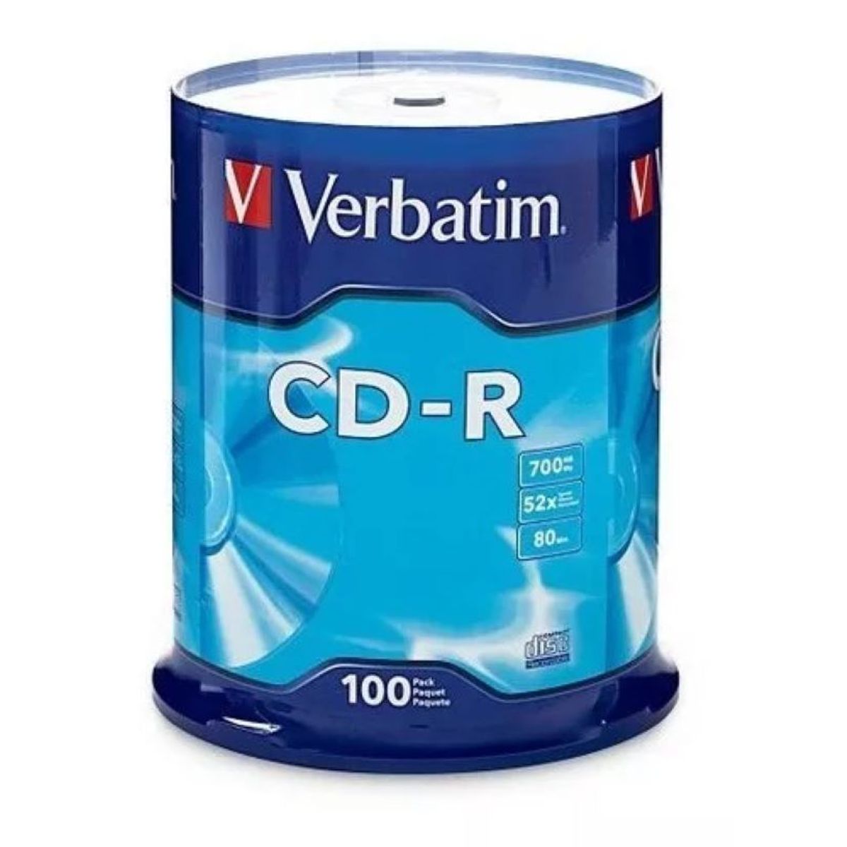 VERBATIM - Pack Cds Grabables Disco Verbatim 100u Cd-r 700 Mb 80 Minuto