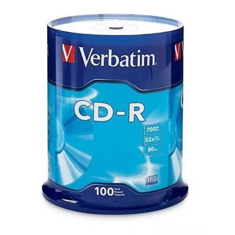 VERBATIM - Pack Cds Grabables Disco Verbatim 100u Cd-r 700 Mb 80 Minuto