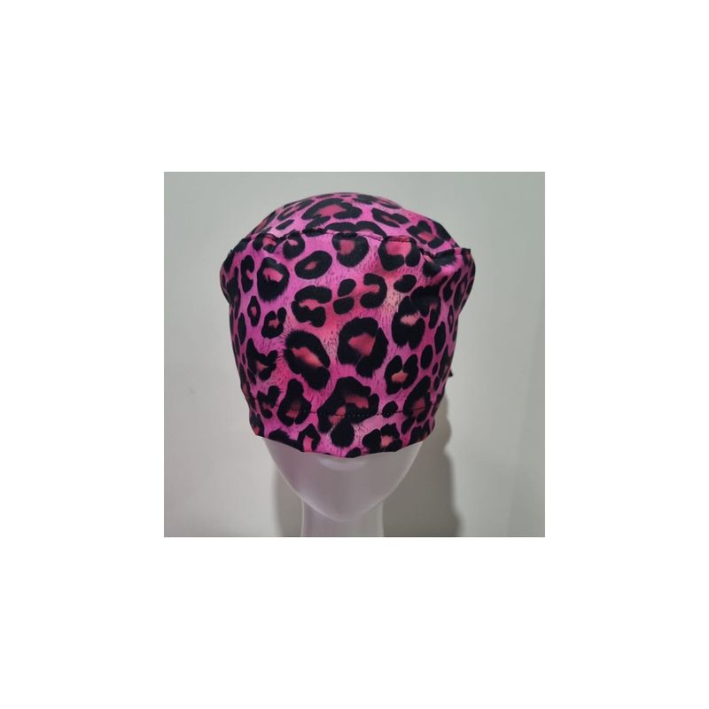 EL ESPACIO DE TOMMY - Gorro Clínico Antifluido Animal Print Fucsia con Negro