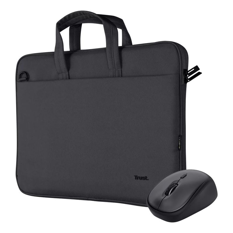 TRUST - Bolso Notebook 16 Pulgadas Trust Bologna + Mouse Negro