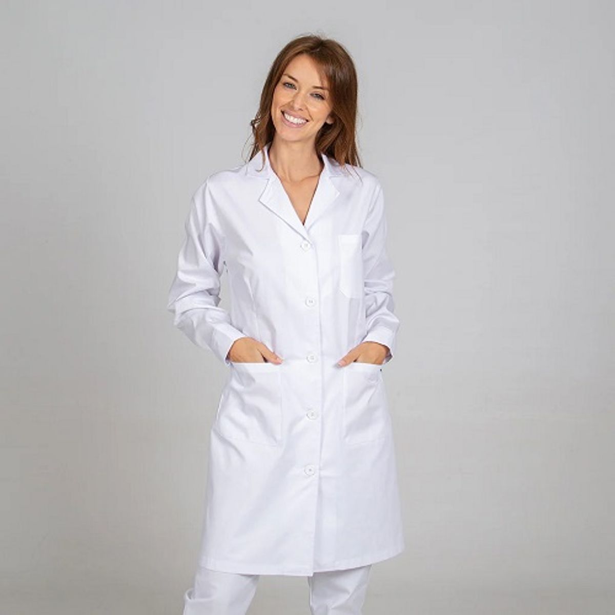 UNIFORMA - Delantal mujer blanco Industrial Institucional escolar