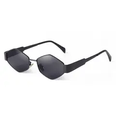 GENERICO - Gafas Lentes De Sol Retro Estilo Celine Hexagonal