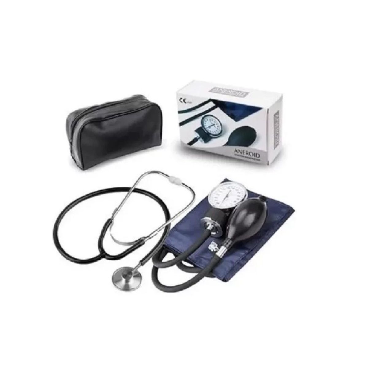 GENERICO - Toma Presion Brazo Aneroide Esfingomanometro Fonendoscopio Blue