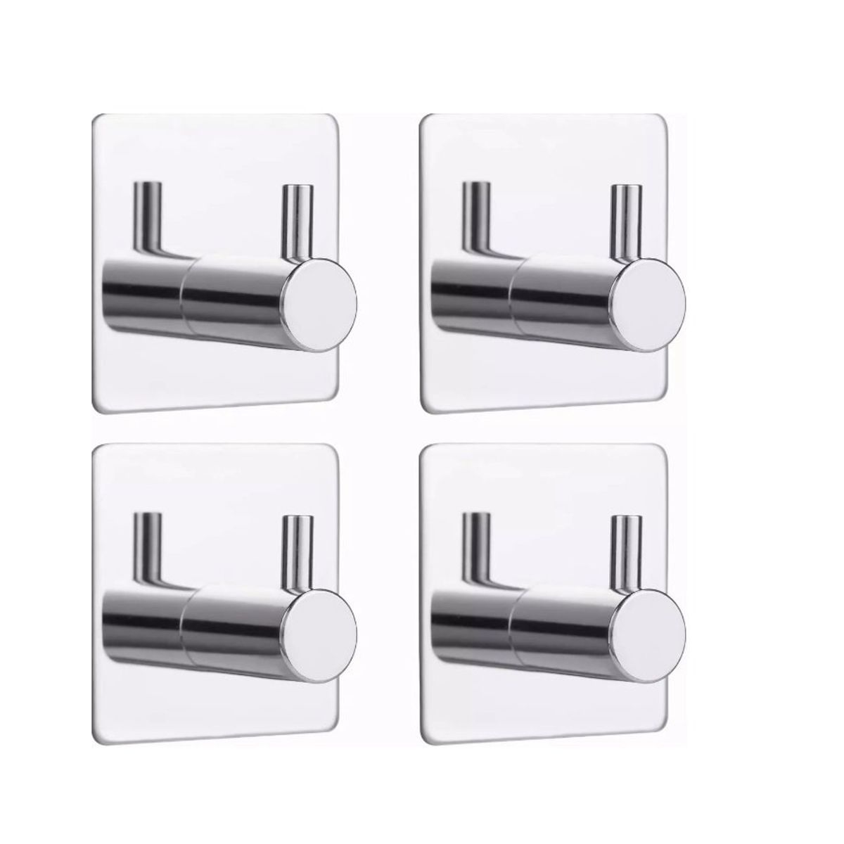 GENERICO - Gancho Adhesivo Impermeable De Acero Inoxidable Para Baño Gris
