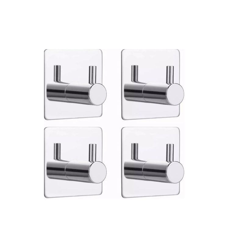 GENERICO - Gancho Adhesivo Impermeable De Acero Inoxidable Para Baño Gris