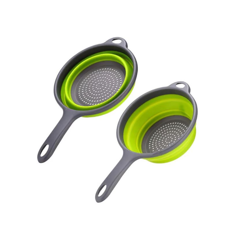 DBLUE - Colador Pegable de Silicona Redondo 19 cm Verde