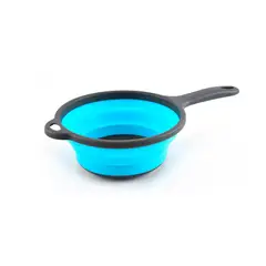 DBLUE - Colador Pegable de Silicona Redondo 19 cm Azul