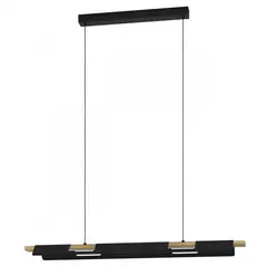EGLO - Lampara Colgante Ermua Acero Madera Cafe Led incluye 27W Cod.98836