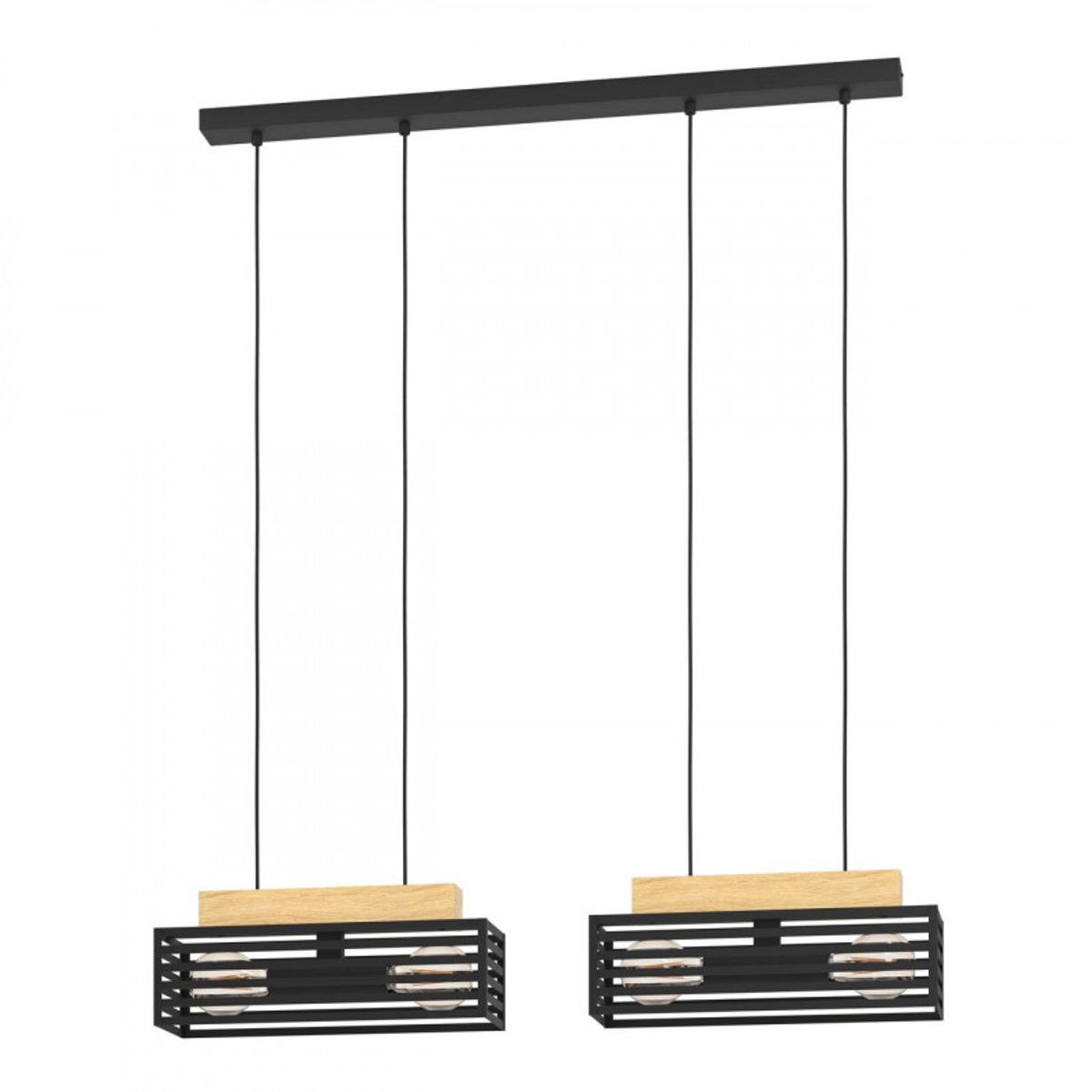 EGLO - Lámpara Colgante Cidraz Acero Café oscuro E27 4X40W Cod390164