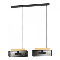EGLO - Lámpara Colgante Cidraz Acero Café oscuro E27 4X40W Cod390164