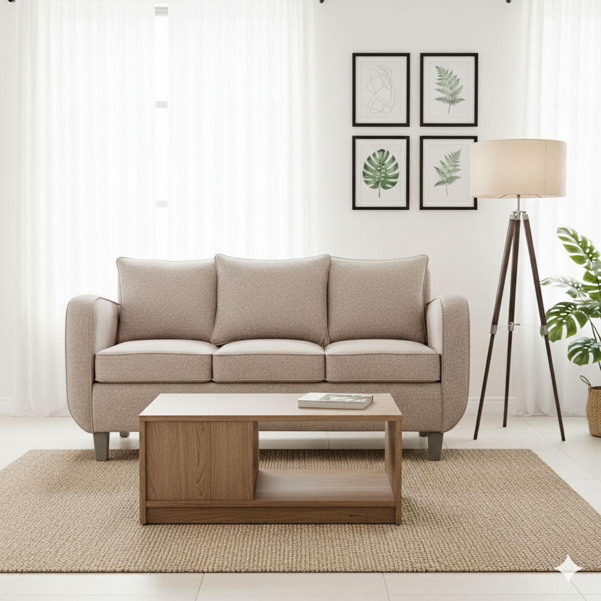 RUZAM MOBEL - SOFÁ 3 CUERPOS CRONOS BEIGE