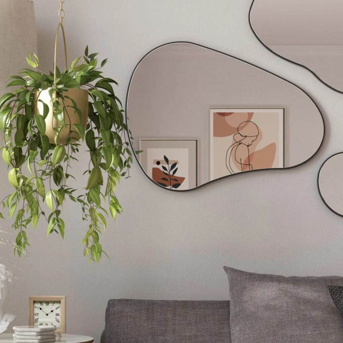 GENERICO - Espejo Decorativo Forma Orgánica De 80 Cm