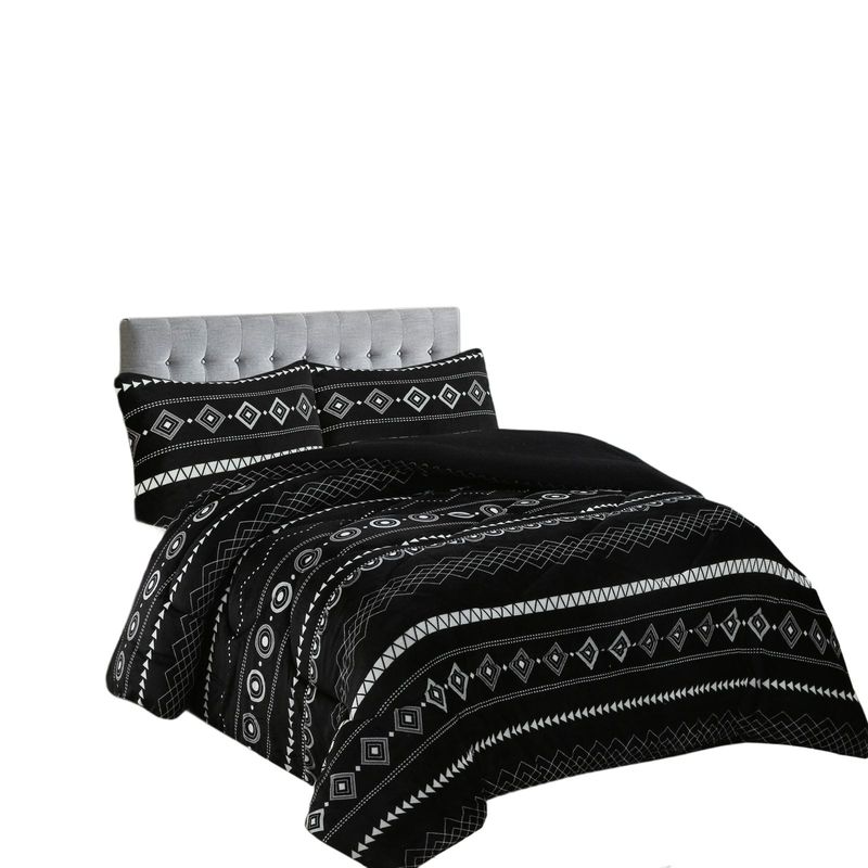 GENERICO - Cubrecama de Invierno Plush con Chiporro 2p Negro con Diseño F172
