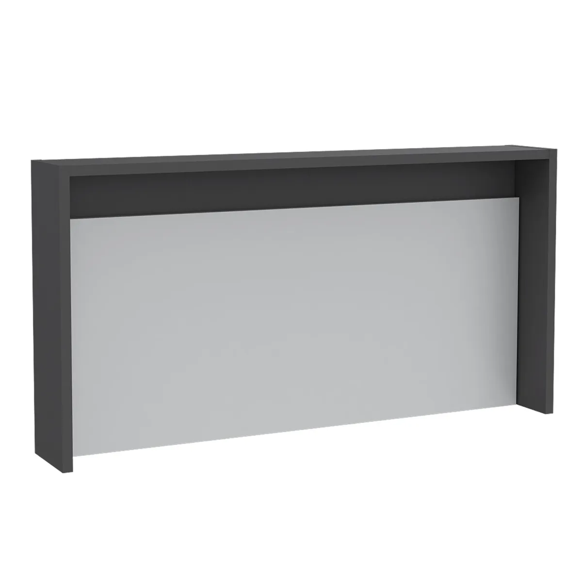 FMFURNITURE - Escritorio Abatible De Pared Blanco y Plomo 51.5x100x45.8 cm