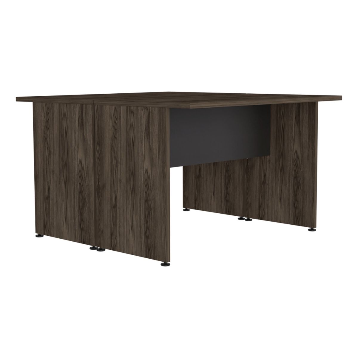 FMFURNITURE - Escritorio - Negro y Café Oscuro 75x120x131.9 cm