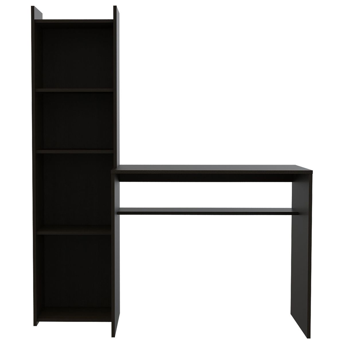 FMFURNITURE - Escritorio Biblioteca - Negro 150x127.1x50 cm