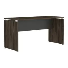 FMFURNITURE - Escritorio 75X150X60 Cm Fm-009N Negro Y Café Oscuro