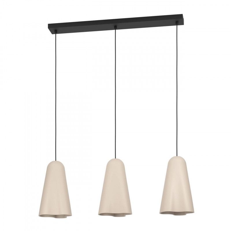 EGLO - Lámpara Colgante Tollerica Acero E27 3x40W IP20 Cod390364